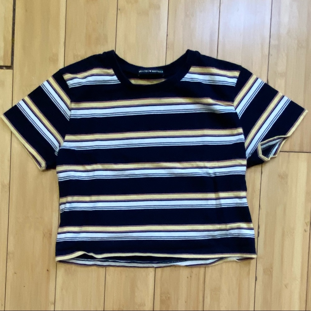 Brandy Melville Crop Stripe T